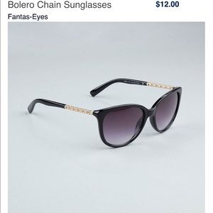 Black Sunglasses with Gold Detail